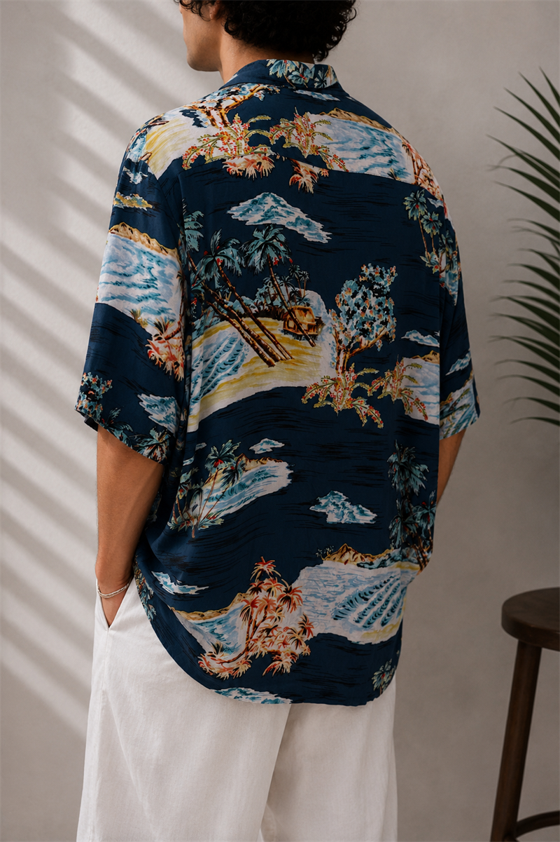 1990s Oversize Hawaii Gömlek