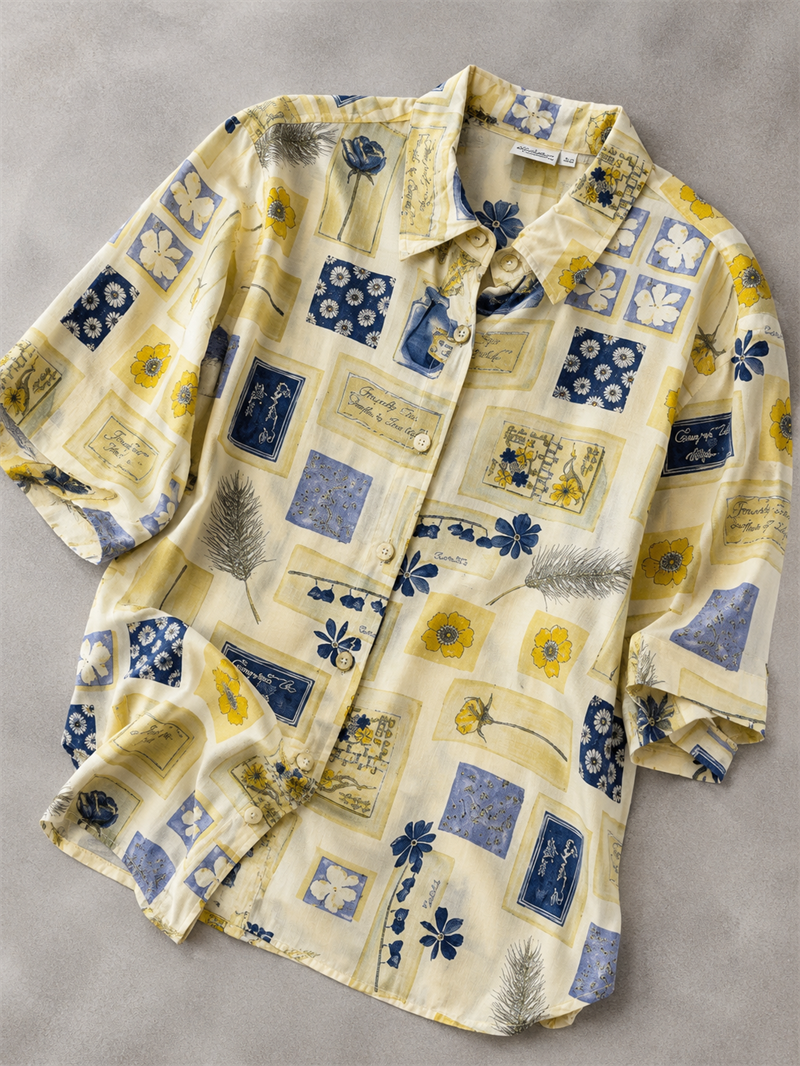 1990s Oversize Yves Gömlek