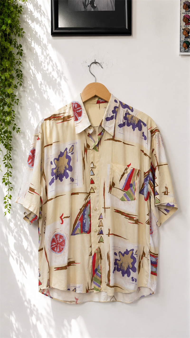1990s Pastel Renk Oversize Gömlek