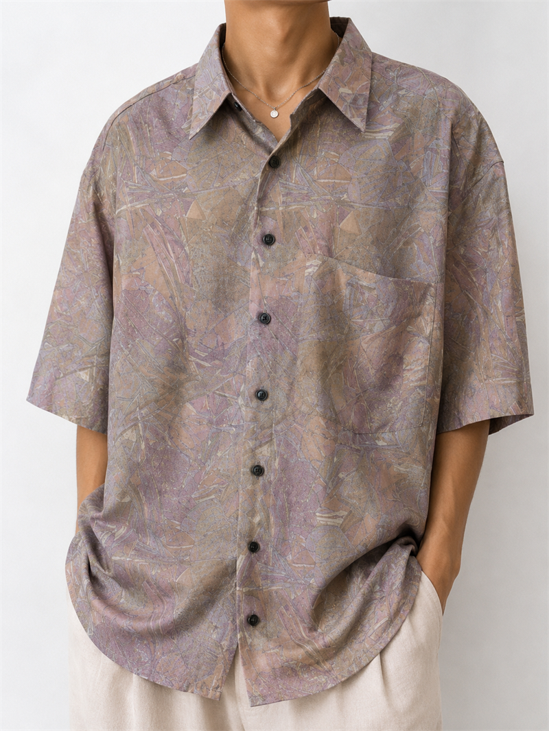 1990s Pastel Tone Karmaşık Gömlek