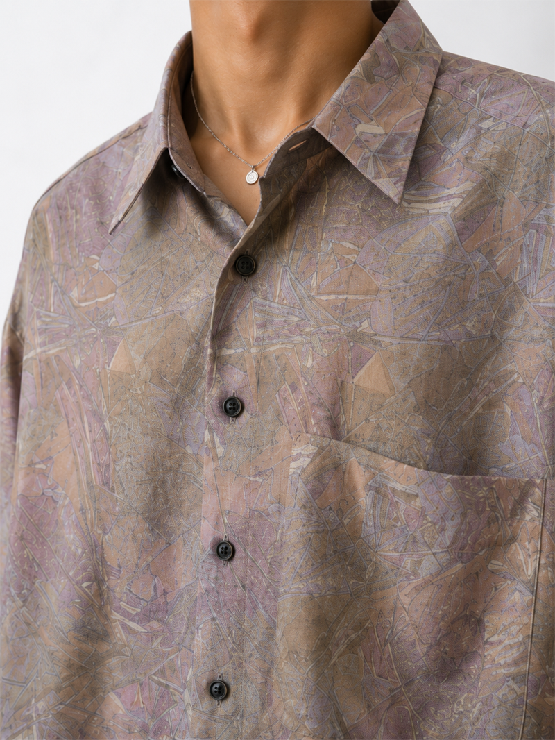 1990s Pastel Tone Karmaşık Gömlek