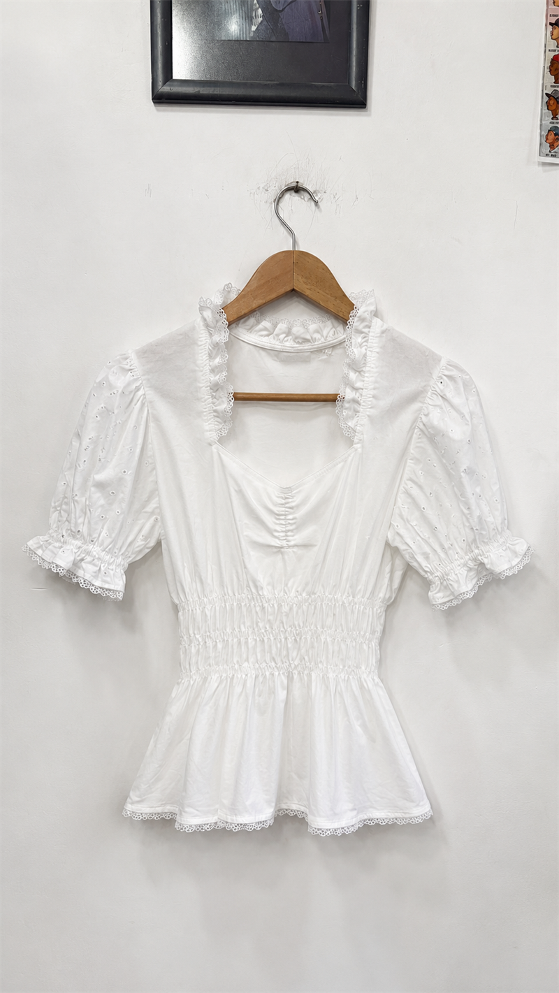 1990s Peplum Kesim Bluz
