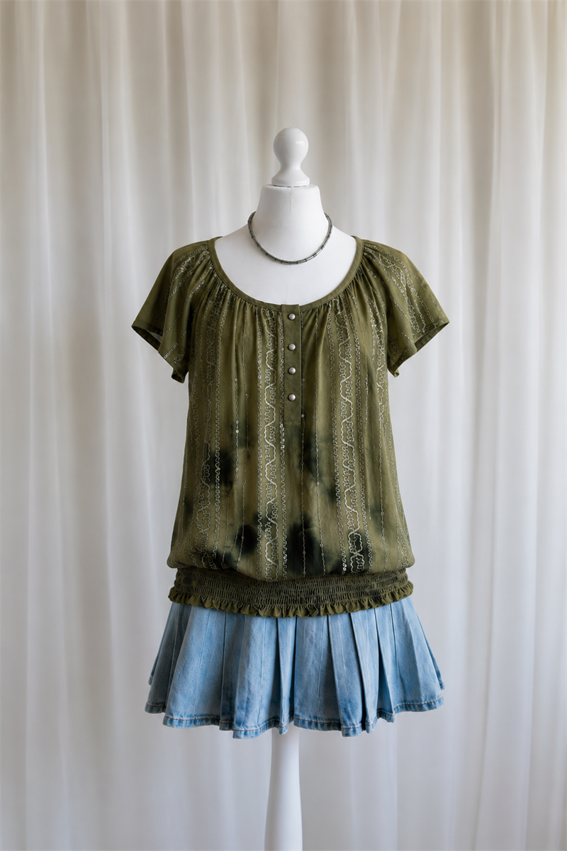 2000s Boho Blouse