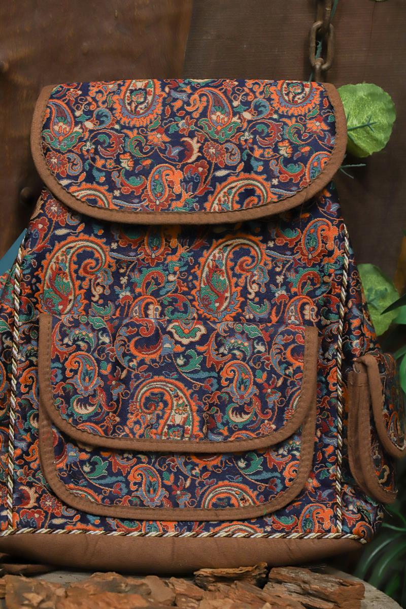 2000s Boho Suede Sırt Çantası