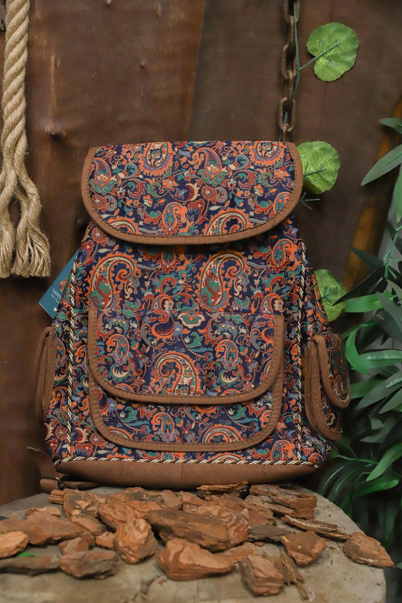 2000s Boho Suede Sırt Çantası