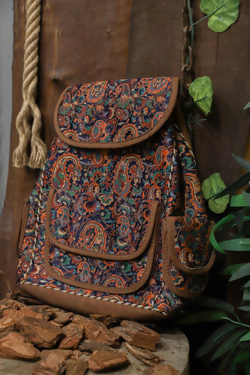 2000s Boho Suede Sırt Çantası