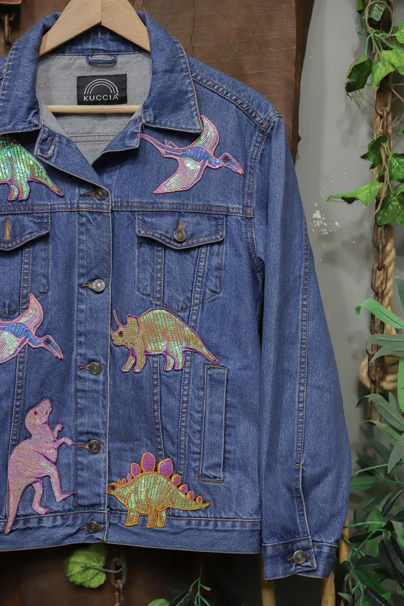 2000s Holographic Dina Patch Kot Ceket
