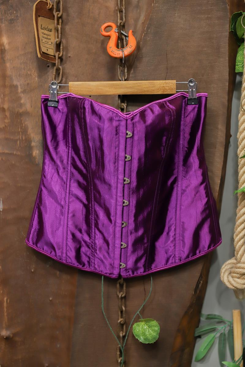 2000s Purple Satin Korset