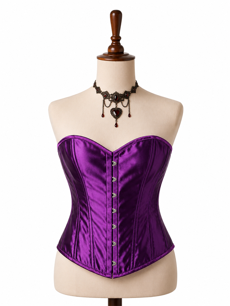 2000s Purple Satin Korset