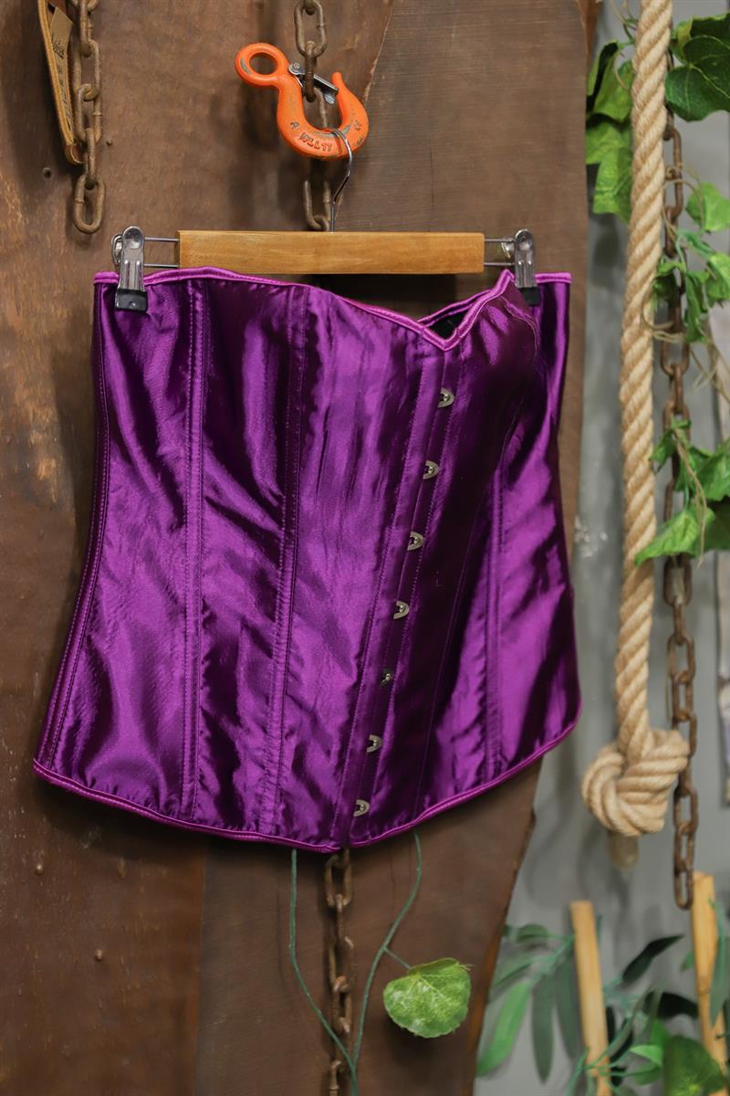 2000s Purple Satin Korset