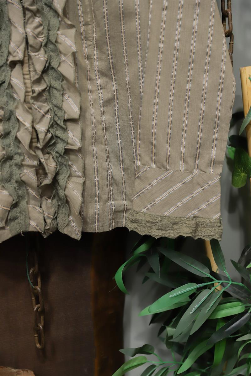 2000s Romantic Ruffle Bluz