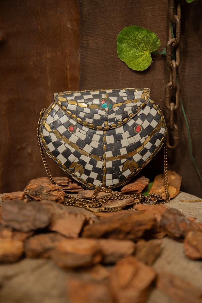 70s-80s Mosaic Ethnic Çanta