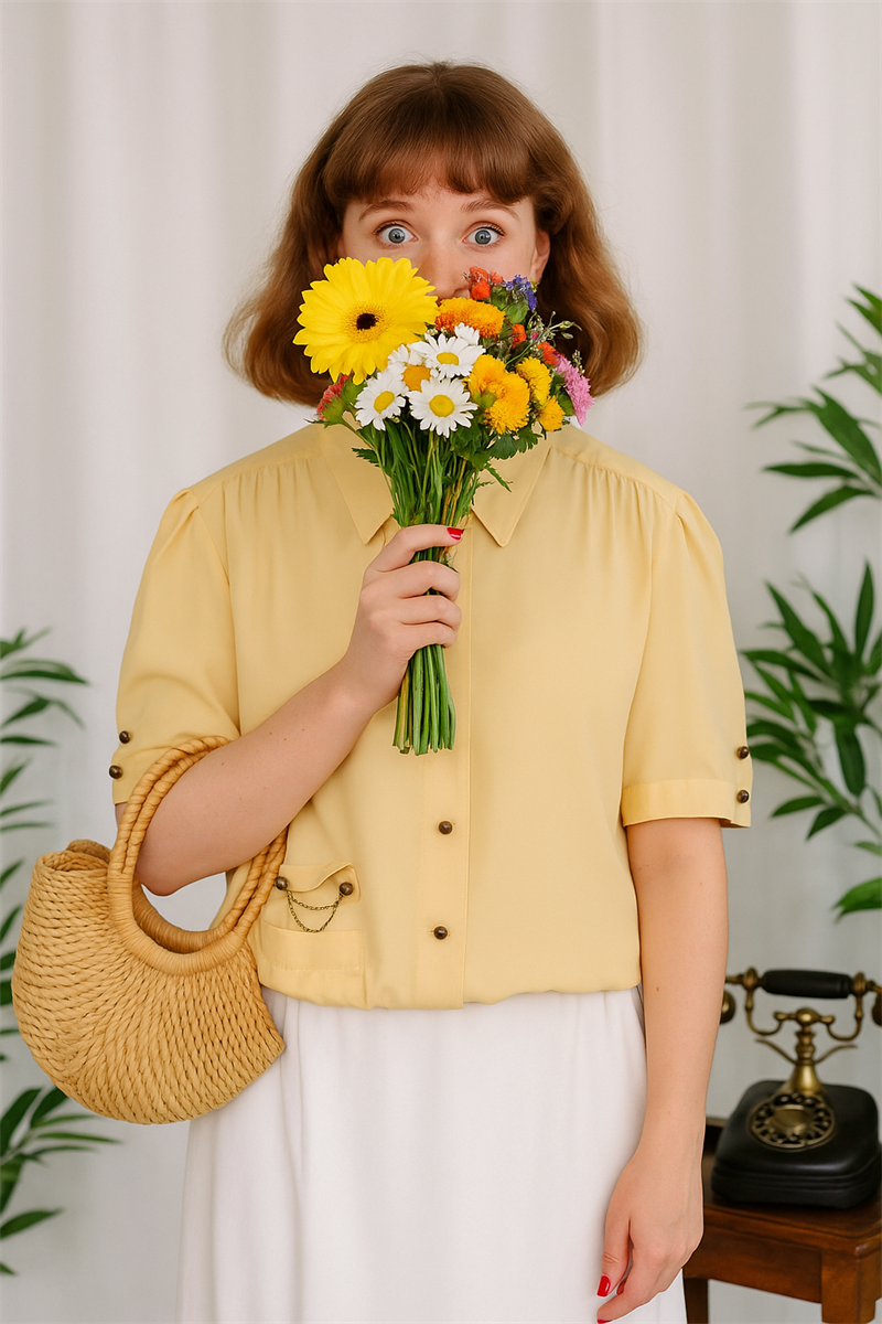 70s Bavyera Tasarım Kadın Gömlek