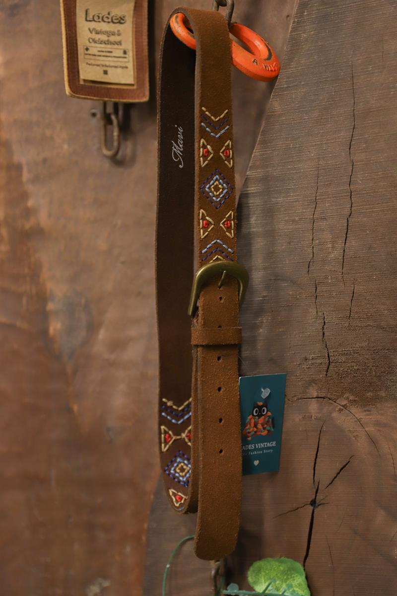 70s Boho Süet Kemer