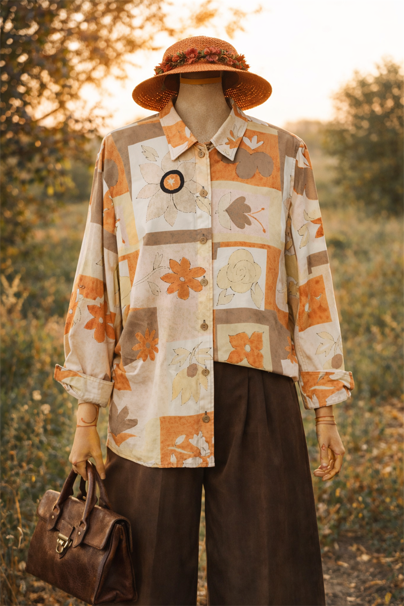 70s Classic Satin Gömlek