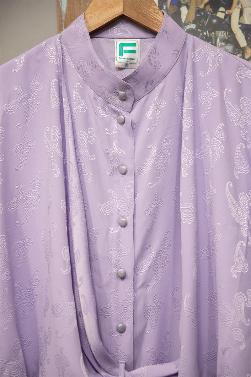 70s Paris Purple Kadın Gömlek