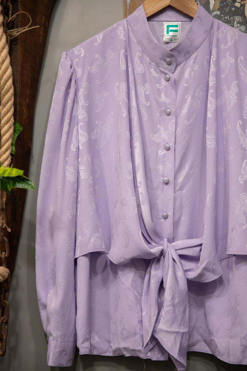 70s Paris Purple Kadın Gömlek