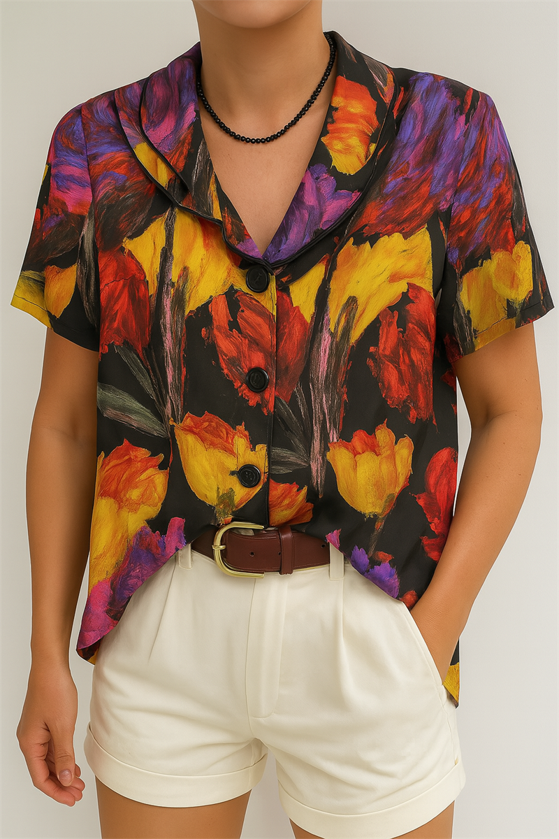 70s Paris Salaş Kadın Gömlek