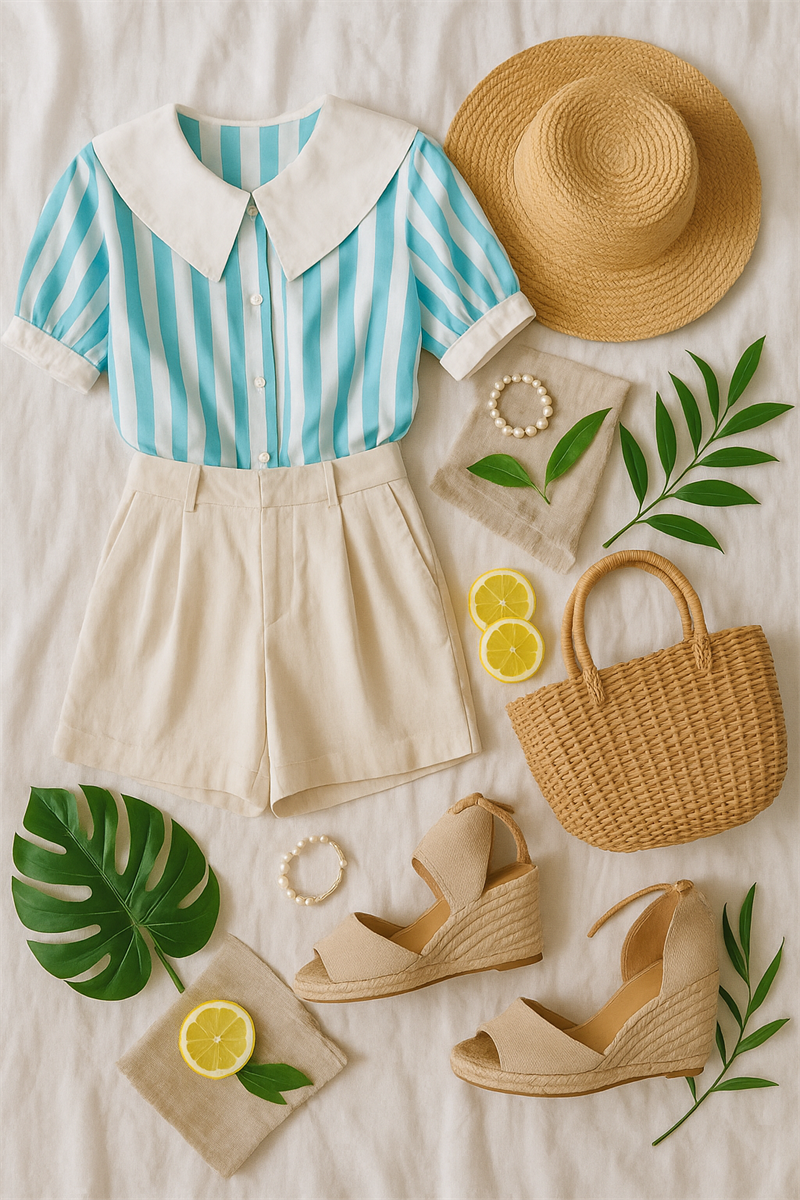 70s Paris Yaka Detay Kadın Gömlek