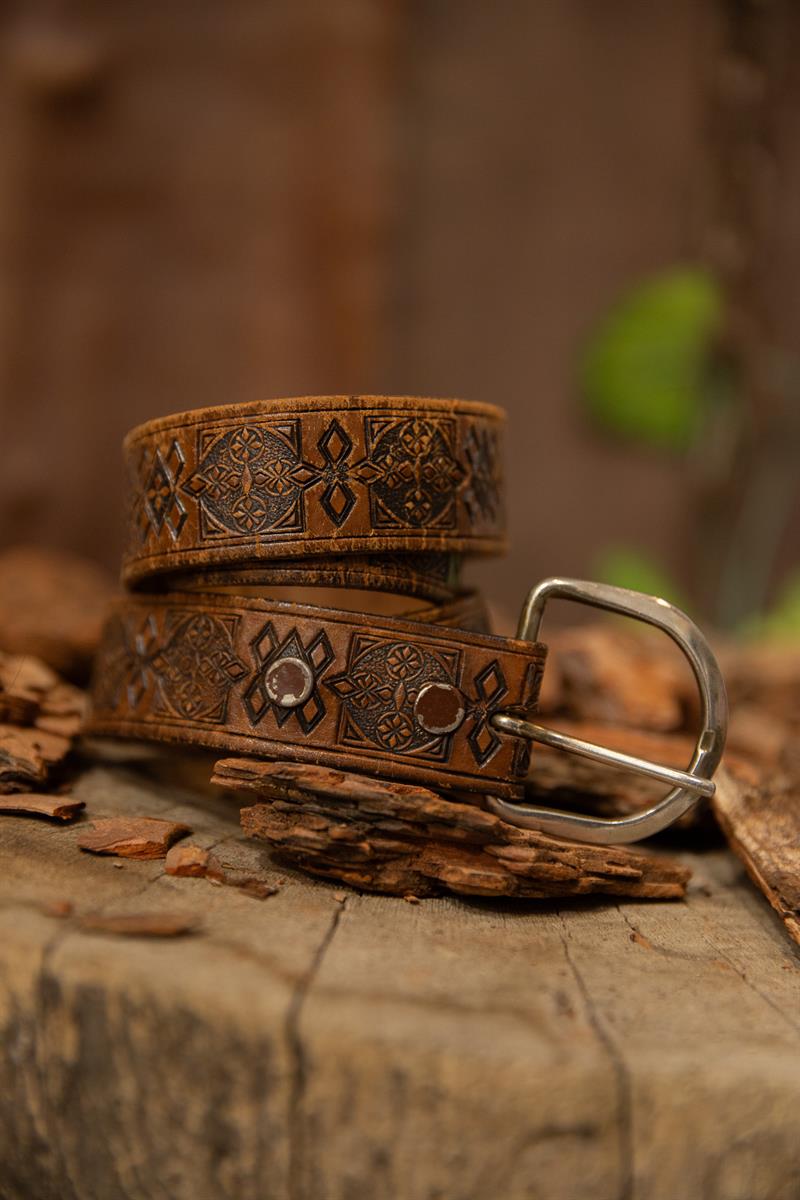 70s Western Cowboy Deri Kemer