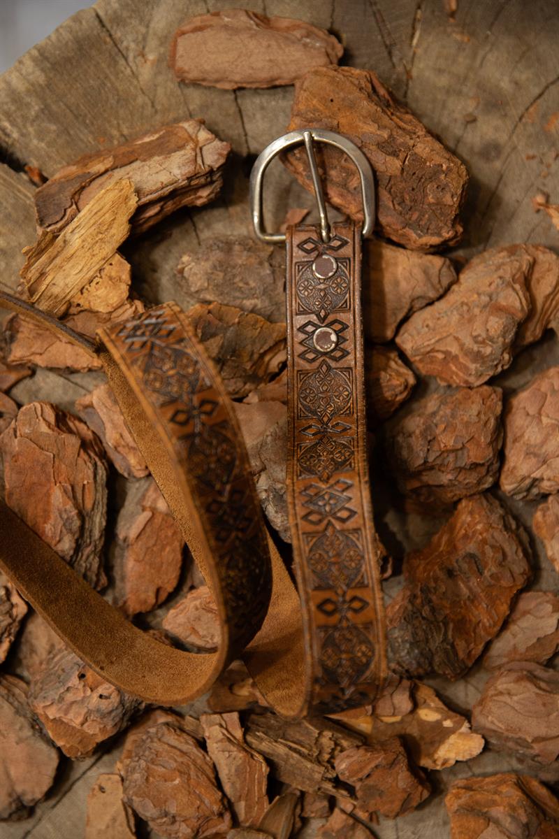 70s Western Cowboy Deri Kemer