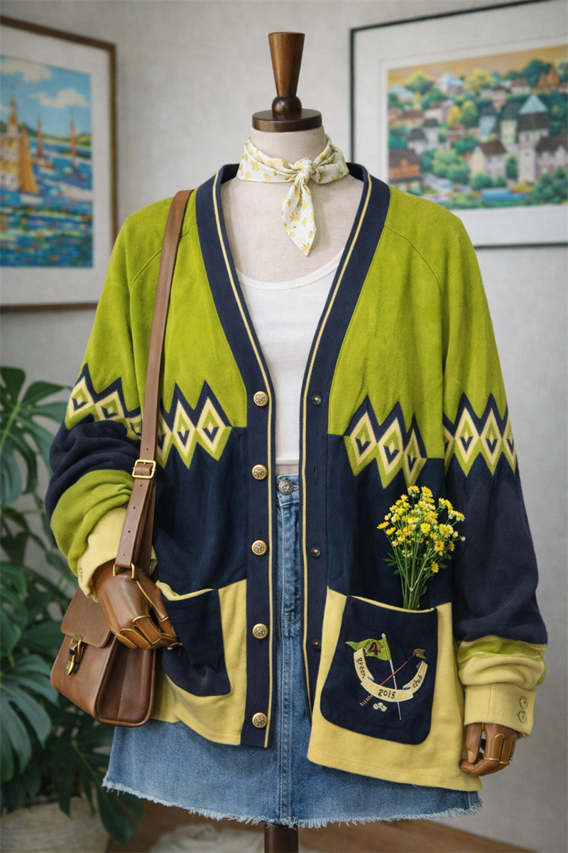 80s-90s Aztec Süet Ceket