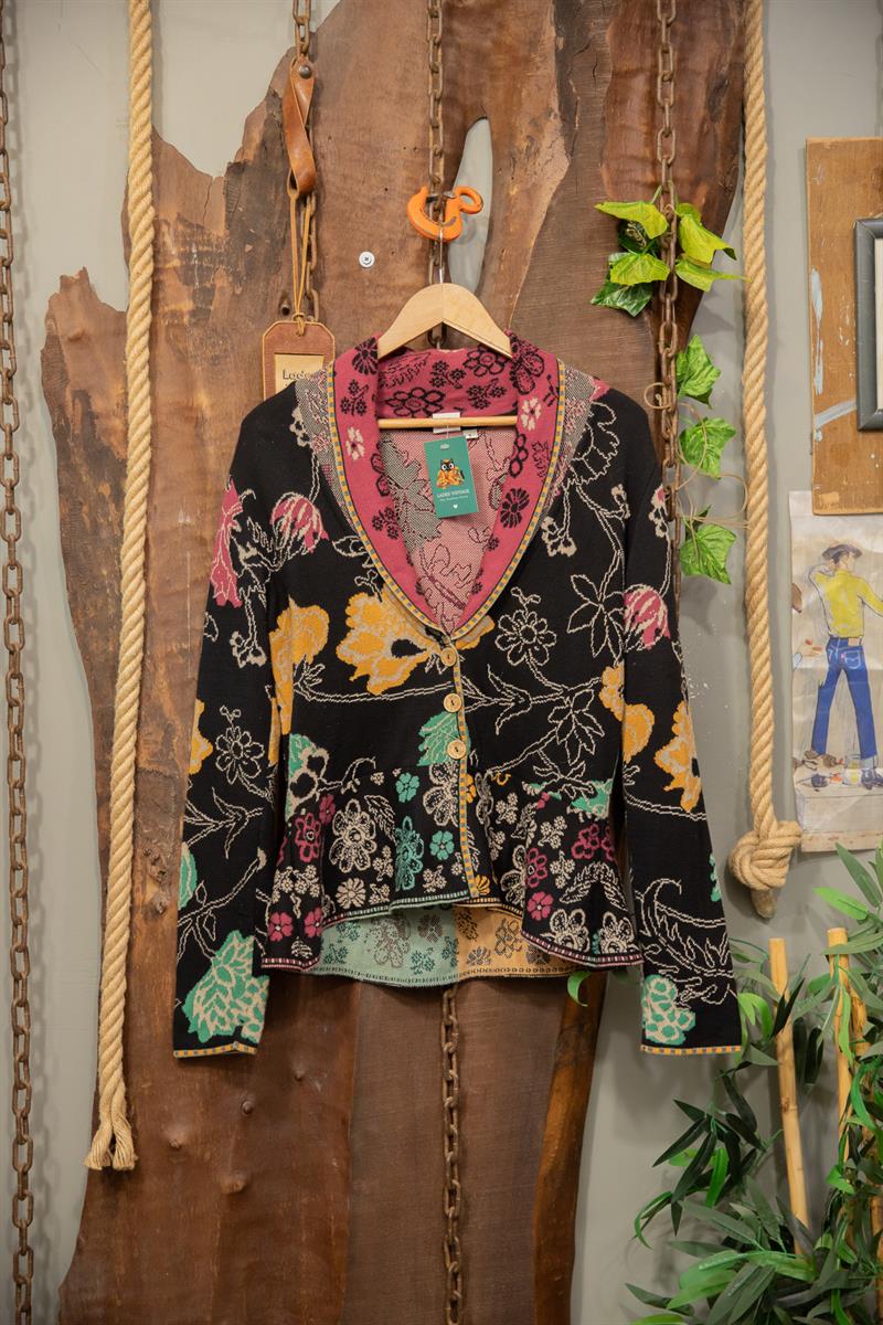80s-90s Bohemian Floral Hırka/Ceket
