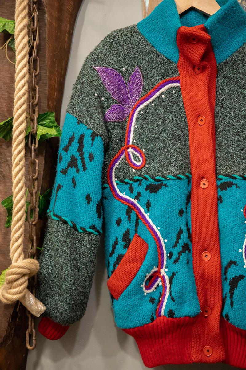 80s Art Wool Hırka