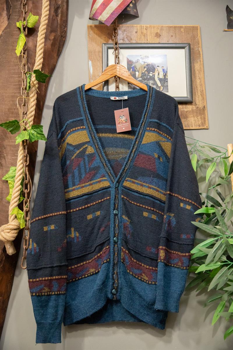 80s Aztec Oversize Hırka