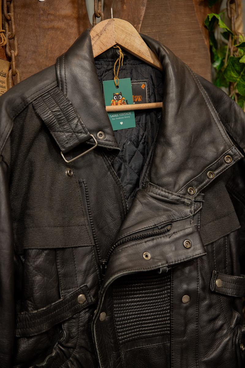 80s Biker Classic Moto Deri Ceket