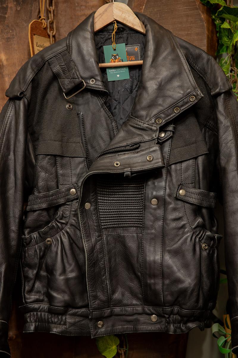80s Biker Classic Moto Deri Ceket