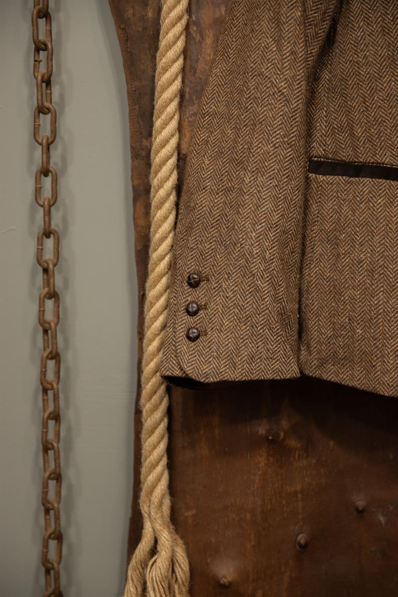 80s Brown Tweed Blazer Wool Ceket