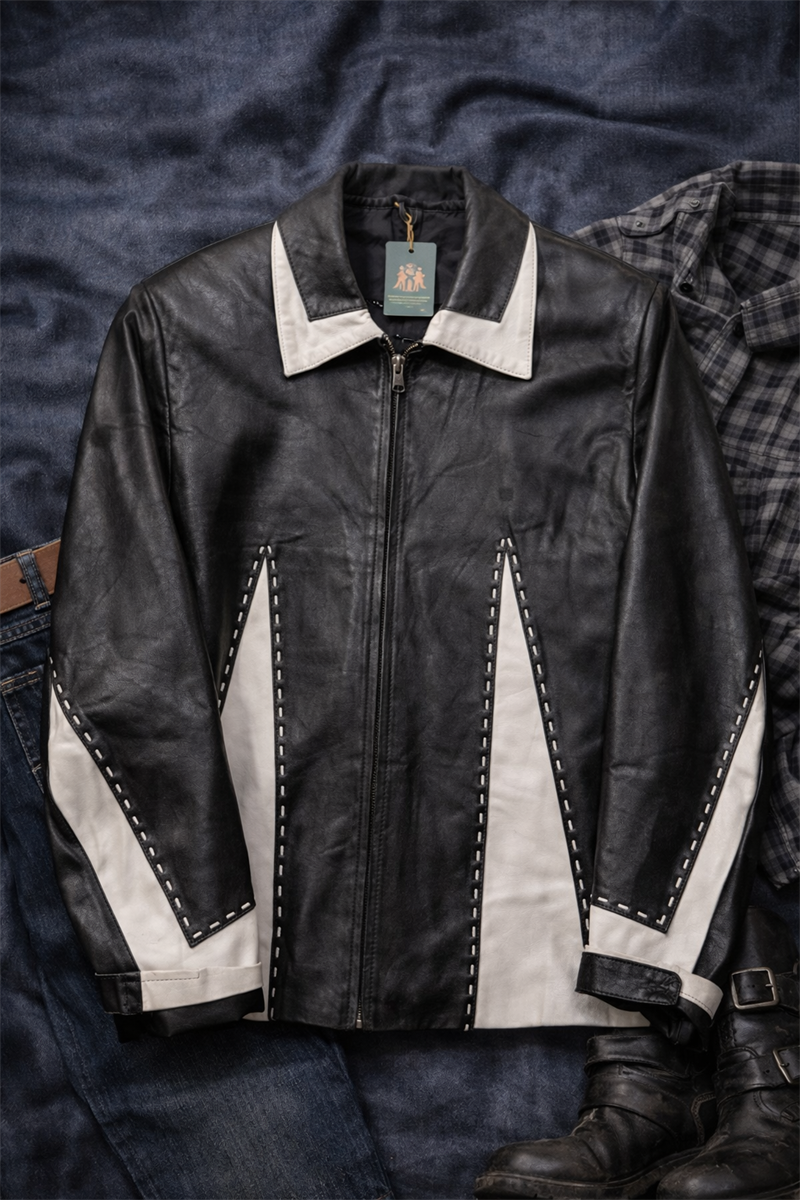 80s Classic Biker Deri Ceket