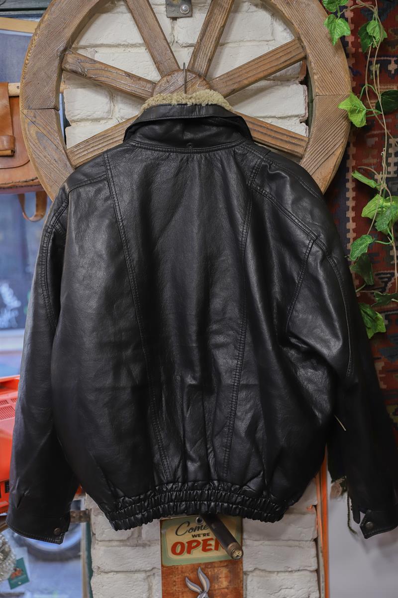 80s Classic Bomber Pilot Deri Ceket