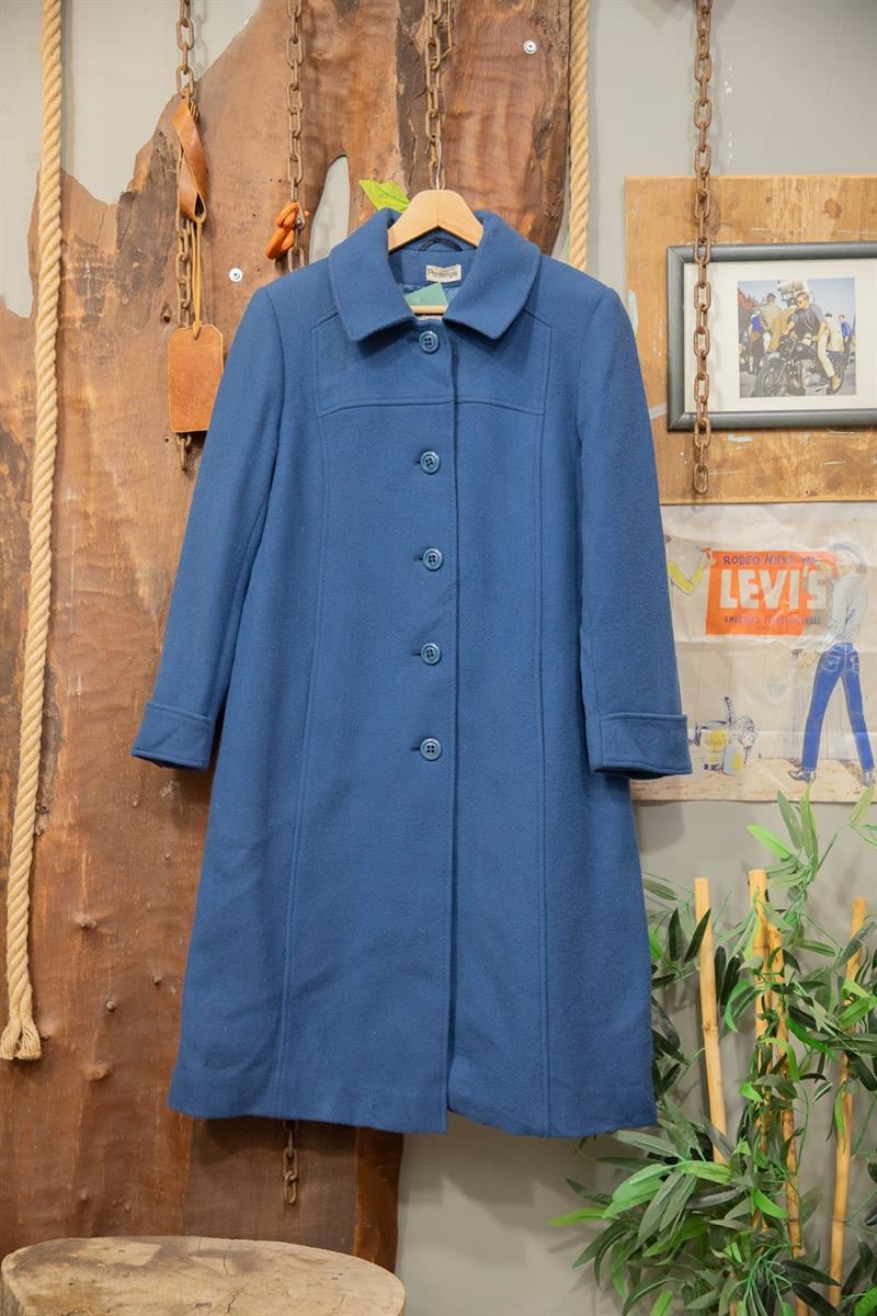 80s Classic Saks Kaşe Kaban