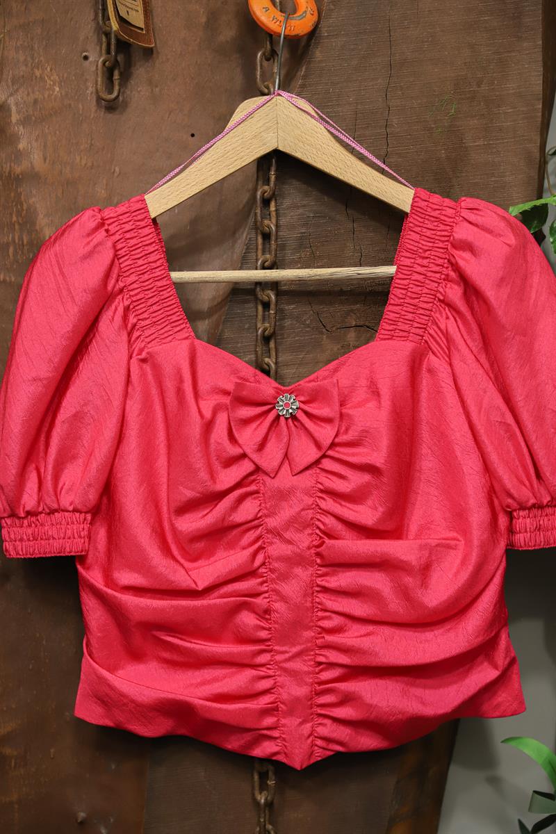 80s Disco Saten Bluz
