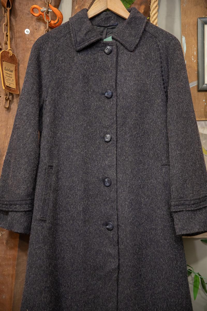 80s Elegant Oversize Wool Kaban