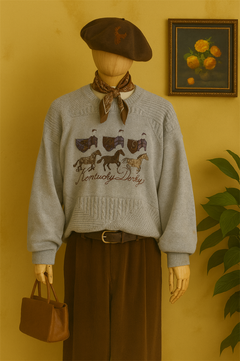 80s Equestrian Wool Kazak