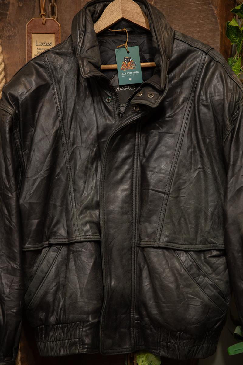 80s Eskitme Moto Hooded Bomber Deri Ceket