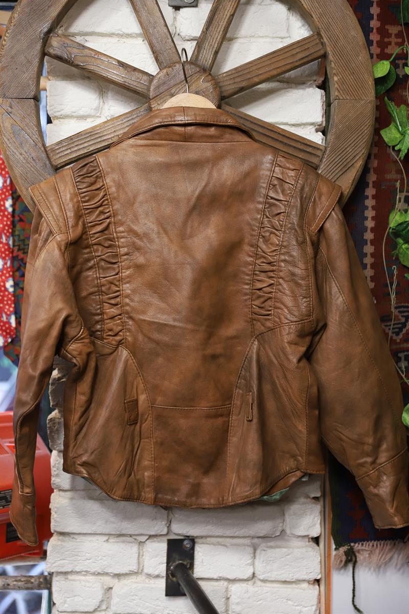 80s Italy Classic Deri Ceket