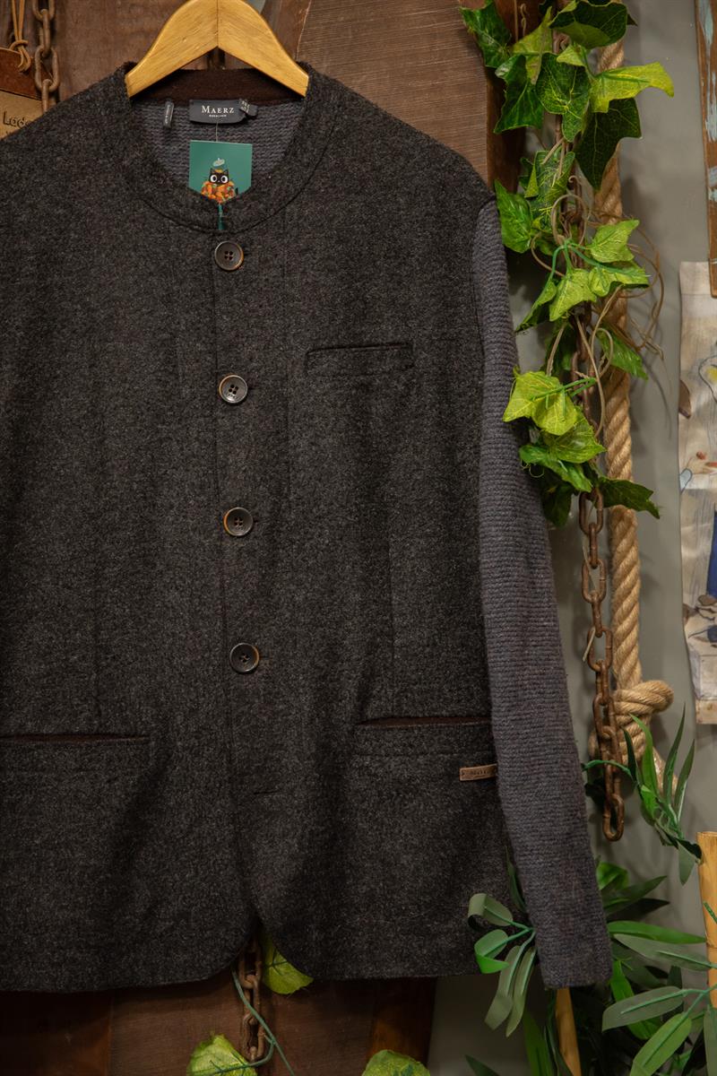 80s Maerz Gray Germany Wool Hırka/Ceket