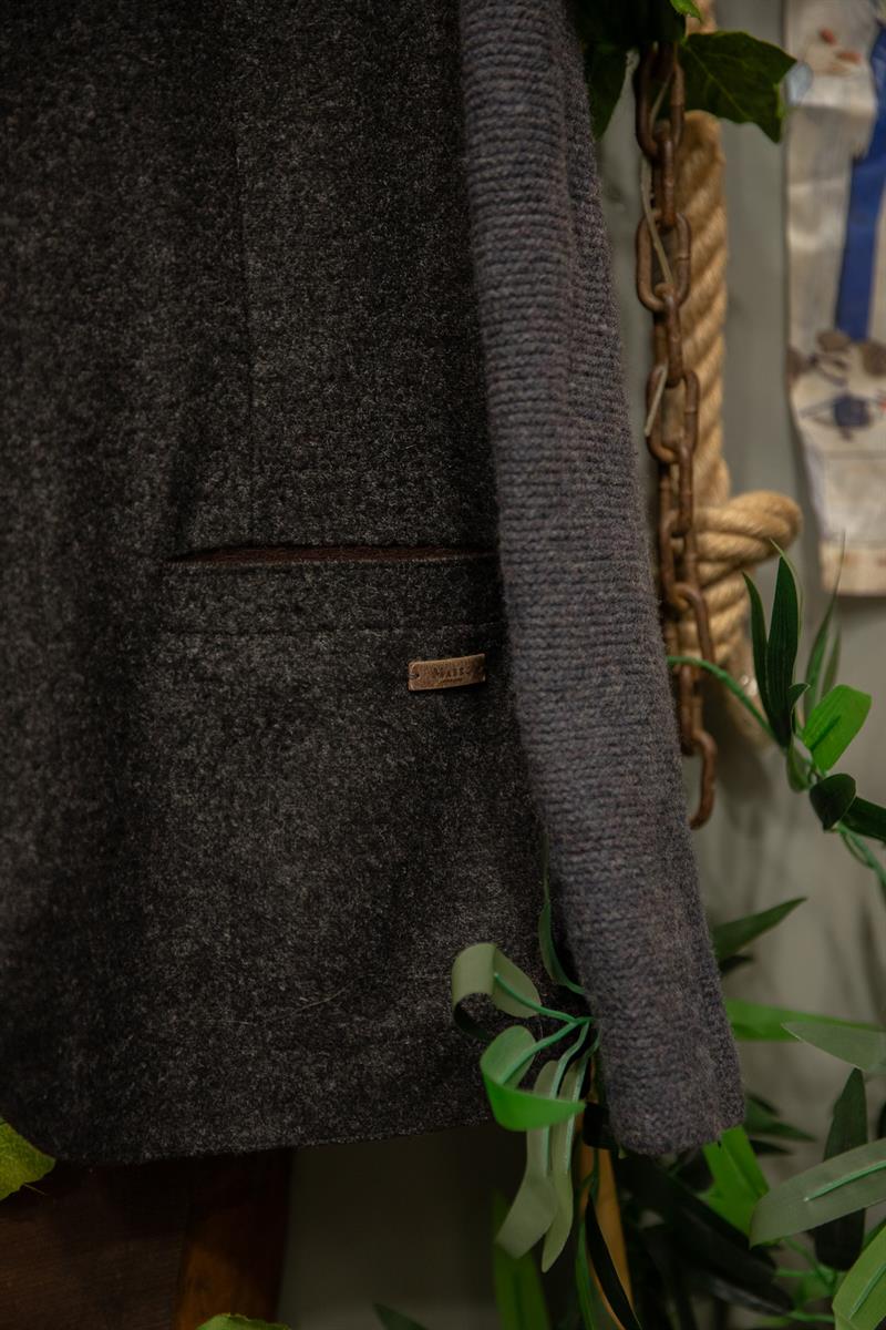 80s Maerz Gray Germany Wool Hırka/Ceket