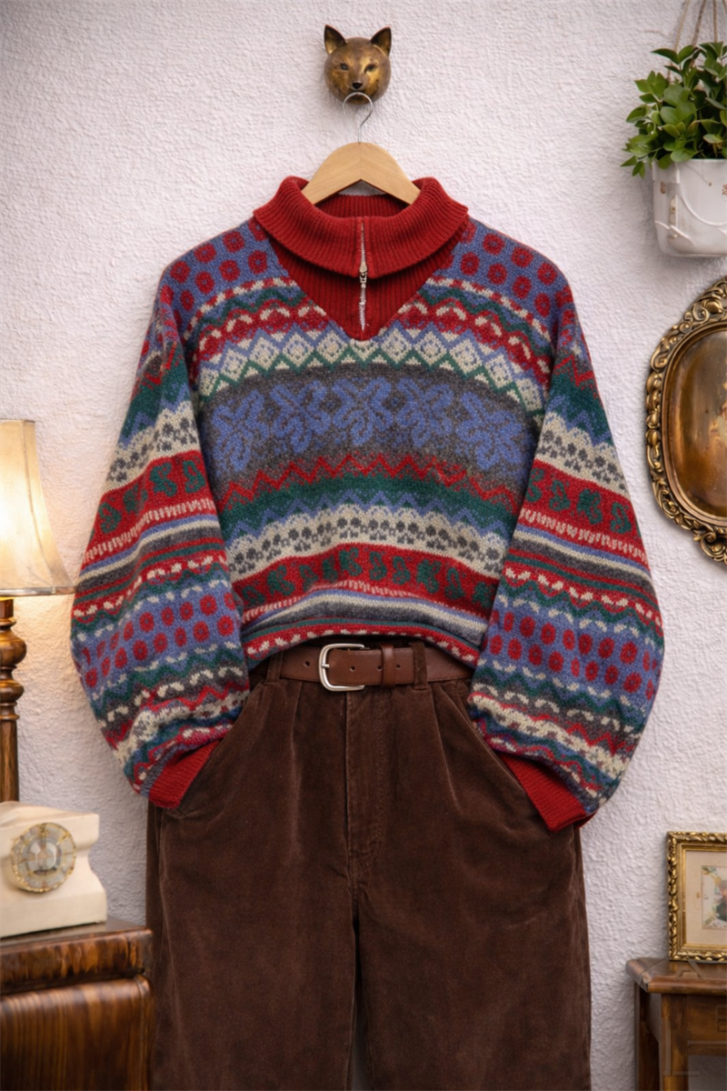 80s Nordic Ski Kazak
