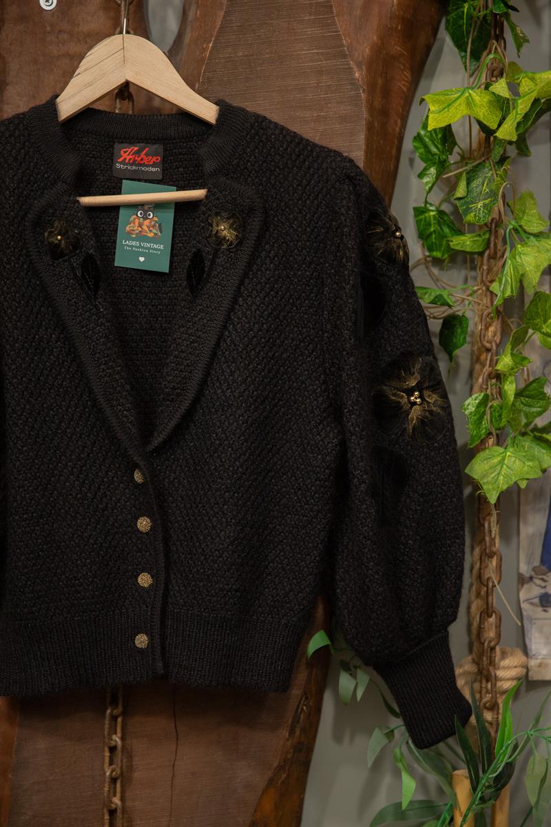 80s Omuz Detay Yün Ceket/Hırka