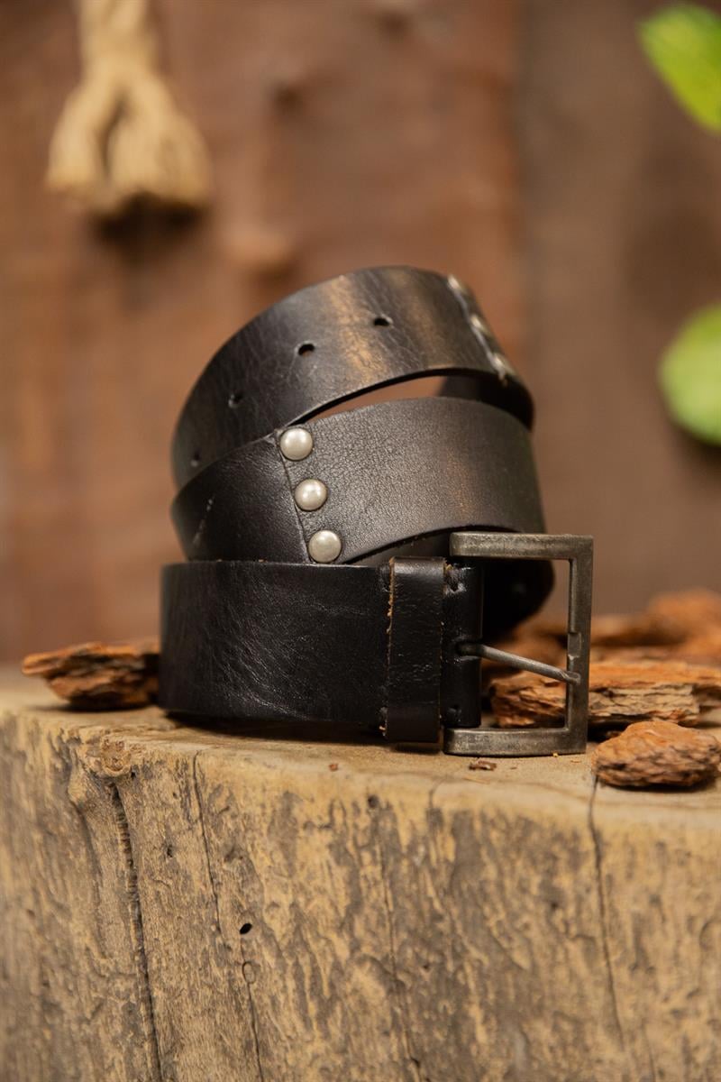 80s Rocker Black Deri Kemer