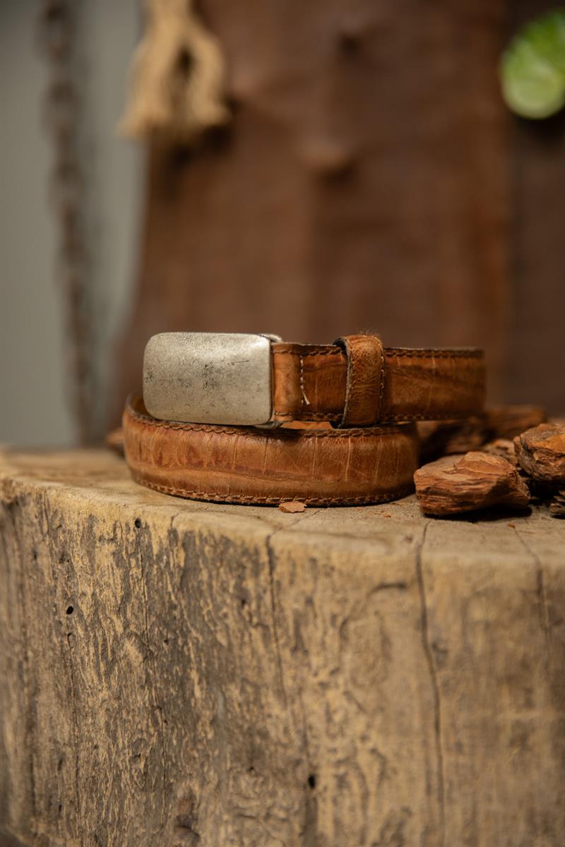 80s Western Eskitme Deri Kemer