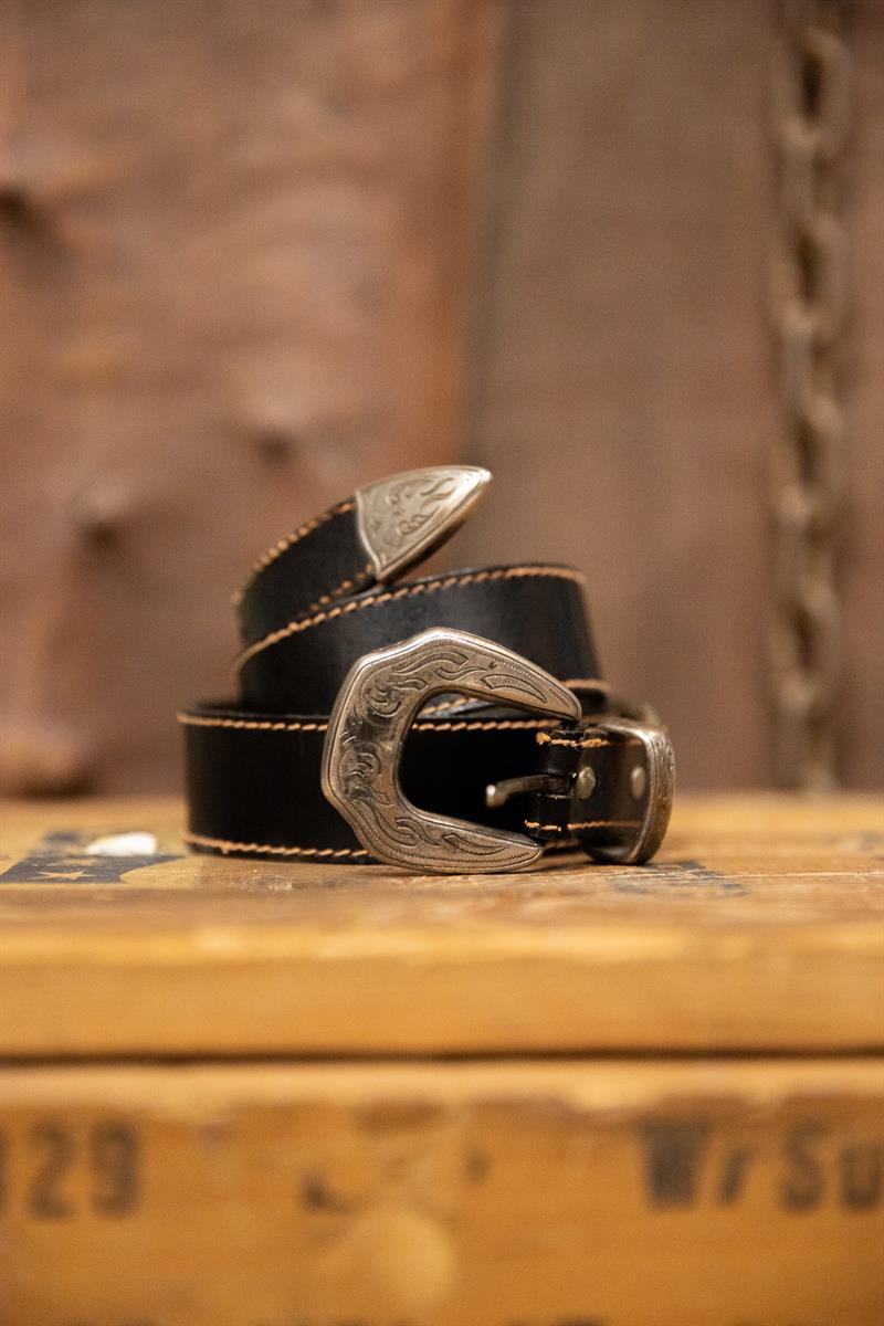 80s Western Tokalı Deri Kemer