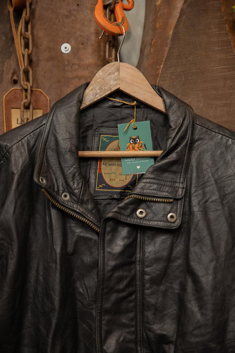 80s/90s American Bomber Deri Ceket