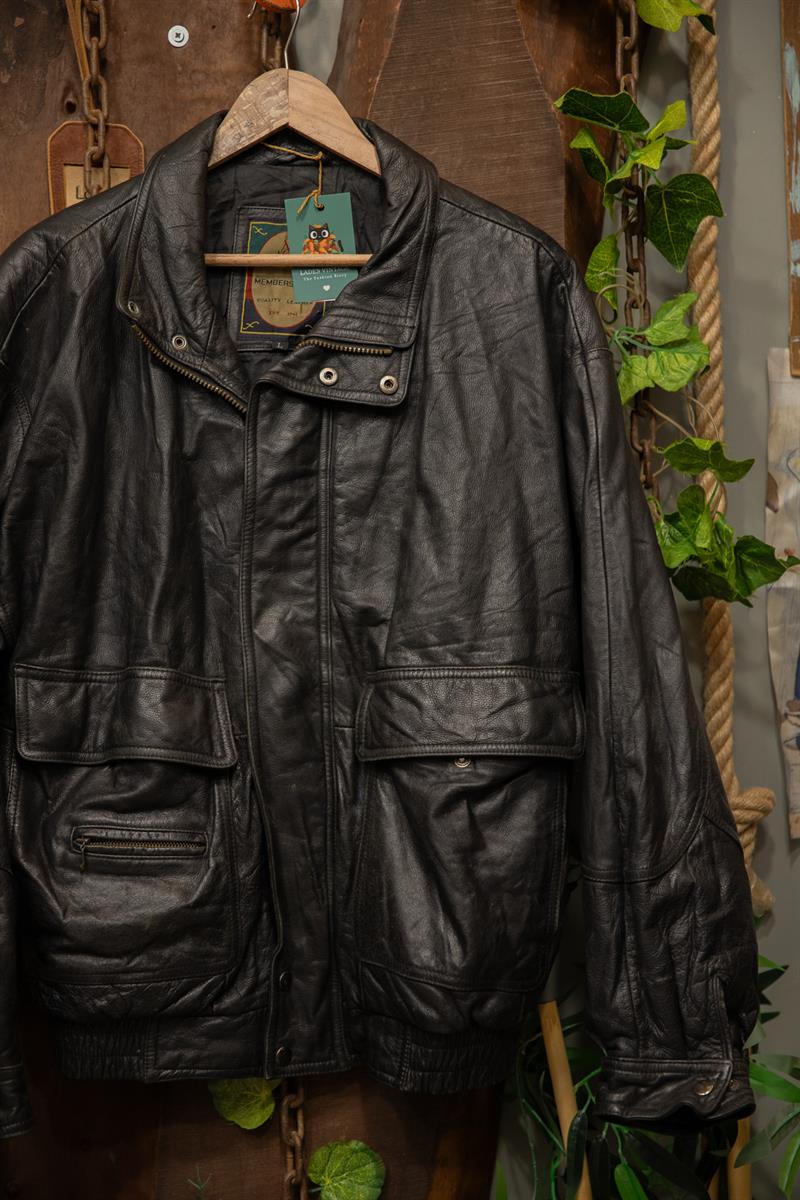 80s/90s American Bomber Deri Ceket