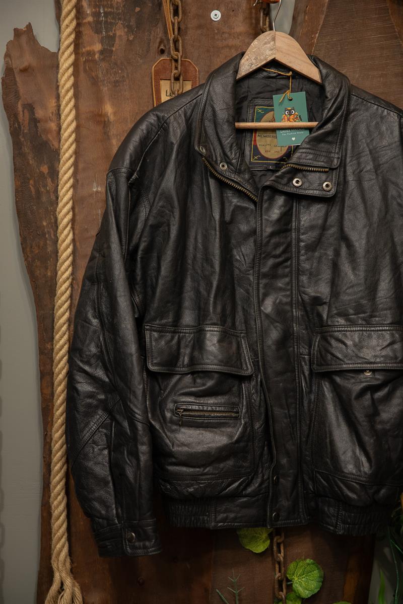 80s/90s American Bomber Deri Ceket